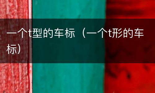 一个t型的车标（一个t形的车标）