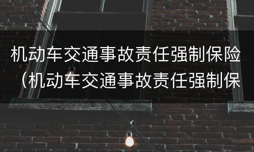 机动车交通事故责任强制保险（机动车交通事故责任强制保险期间为）
