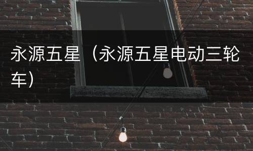 永源五星（永源五星电动三轮车）