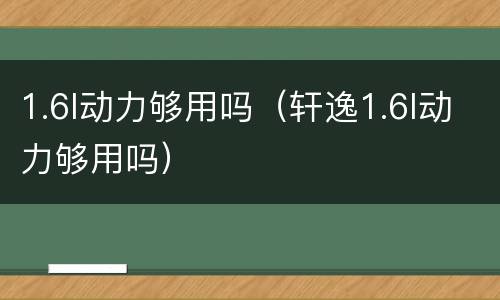 1.6l动力够用吗（轩逸1.6l动力够用吗）