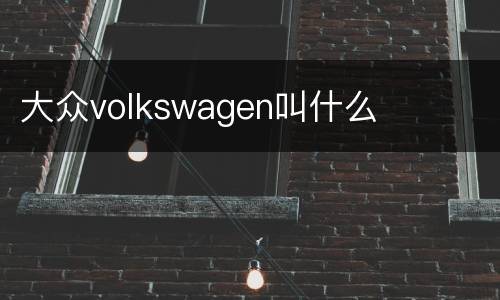大众volkswagen叫什么