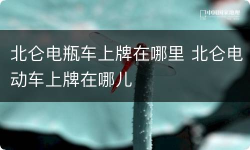 北仑电瓶车上牌在哪里 北仑电动车上牌在哪儿