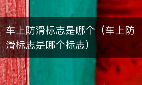 车上防滑标志是哪个（车上防滑标志是哪个标志）