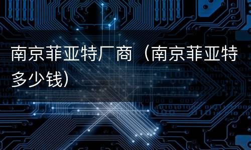 南京菲亚特厂商（南京菲亚特多少钱）