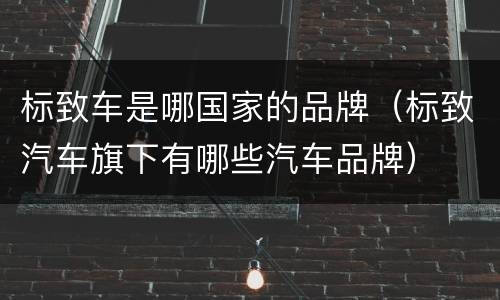 标致车是哪国家的品牌（标致汽车旗下有哪些汽车品牌）