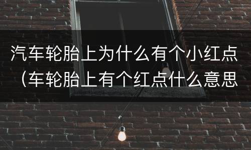 汽车轮胎上为什么有个小红点（车轮胎上有个红点什么意思）