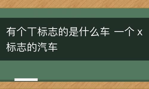 有个丅标志的是什么车 一个ⅹ标志的汽车