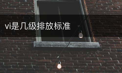vi是几级排放标准
