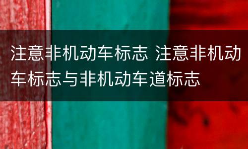 注意非机动车标志 注意非机动车标志与非机动车道标志