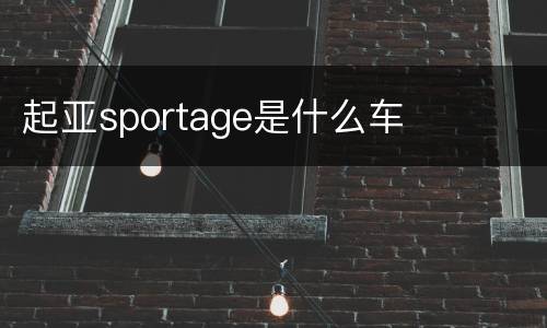 起亚sportage是什么车