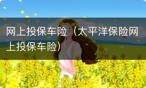 网上投保车险（太平洋保险网上投保车险）