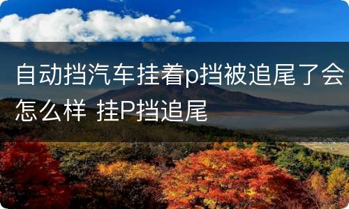 自动挡汽车挂着p挡被追尾了会怎么样 挂P挡追尾