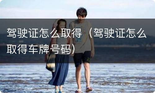 驾驶证怎么取得（驾驶证怎么取得车牌号码）