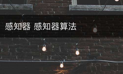 感知器 感知器算法