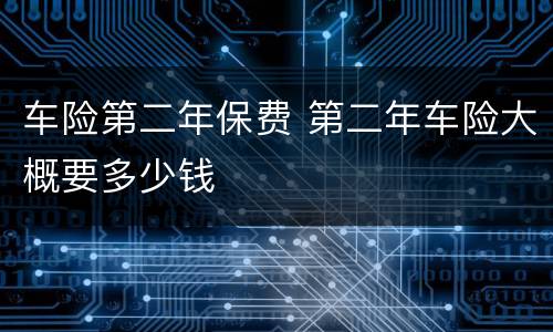 车险第二年保费 第二年车险大概要多少钱