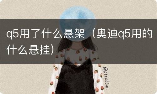 q5用了什么悬架（奥迪q5用的什么悬挂）