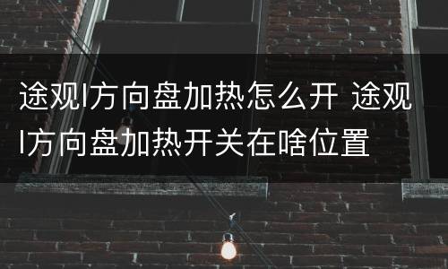途观l方向盘加热怎么开 途观l方向盘加热开关在啥位置