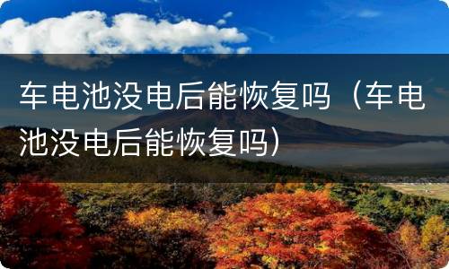 车电池没电后能恢复吗（车电池没电后能恢复吗）