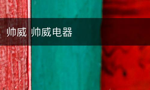 帅威 帅威电器