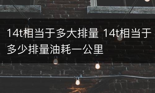 14t相当于多大排量 14t相当于多少排量油耗一公里