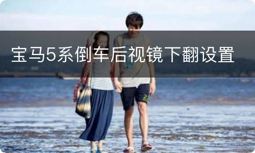 宝马5系倒车后视镜下翻设置