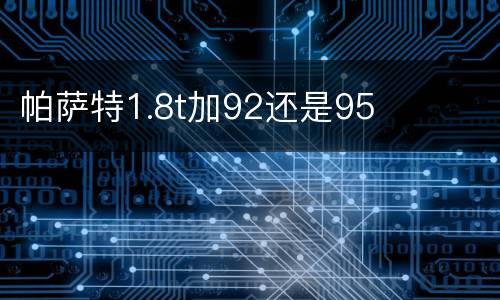 帕萨特1.8t加92还是95