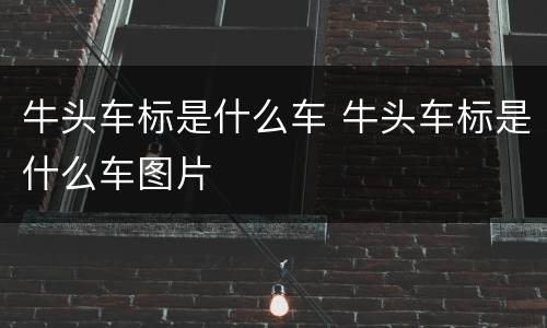 牛头车标是什么车 牛头车标是什么车图片