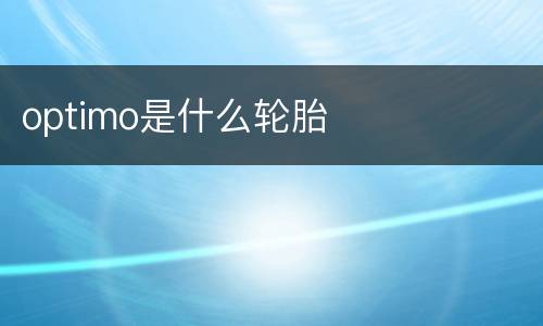 optimo是什么轮胎