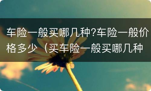 车险一般买哪几种?车险一般价格多少（买车险一般买哪几种多少钱）