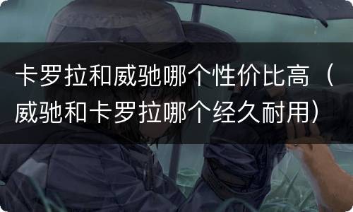 卡罗拉和威驰哪个性价比高（威驰和卡罗拉哪个经久耐用）