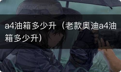 a4油箱多少升（老款奥迪a4油箱多少升）