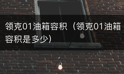 领克01油箱容积（领克01油箱容积是多少）