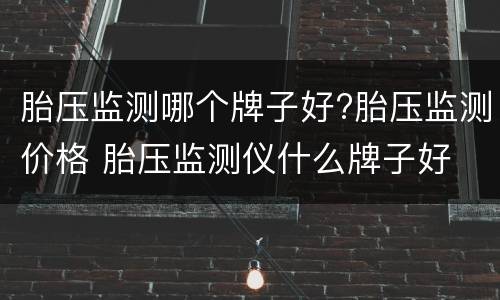 胎压监测哪个牌子好?胎压监测价格 胎压监测仪什么牌子好
