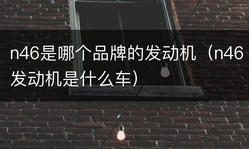 n46是哪个品牌的发动机（n46发动机是什么车）