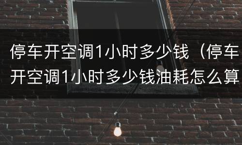 停车开空调1小时多少钱（停车开空调1小时多少钱油耗怎么算）