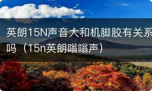 英朗15N声音大和机脚胶有关系吗（15n英朗嗡嗡声）