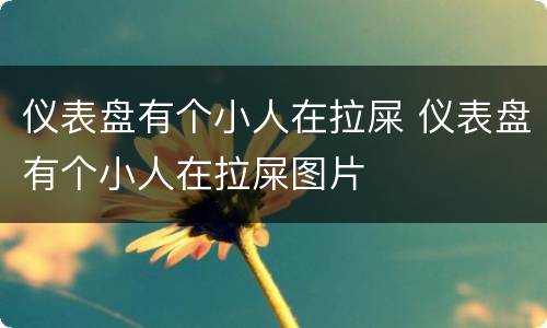 仪表盘有个小人在拉屎 仪表盘有个小人在拉屎图片