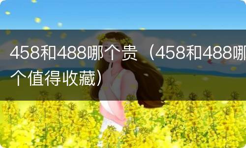 458和488哪个贵（458和488哪个值得收藏）