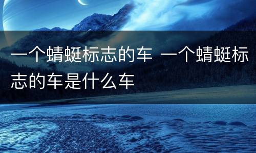 一个蜻蜓标志的车 一个蜻蜓标志的车是什么车