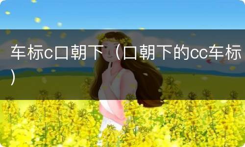 车标c口朝下（口朝下的cc车标）