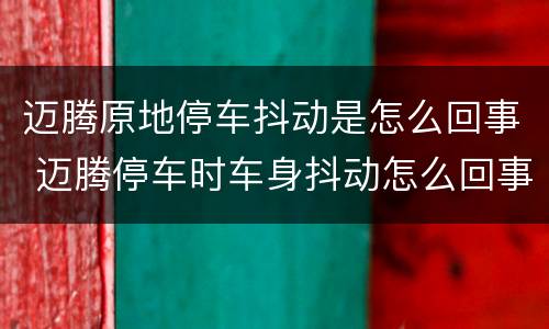 迈腾原地停车抖动是怎么回事 迈腾停车时车身抖动怎么回事