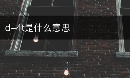 d-4t是什么意思