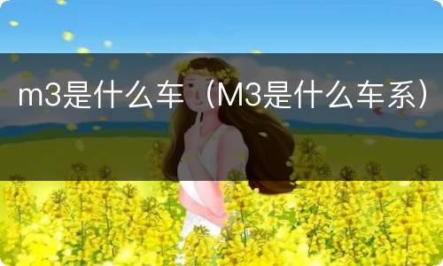 m3是什么车（M3是什么车系）