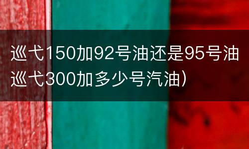 巡弋150加92号油还是95号油（巡弋300加多少号汽油）