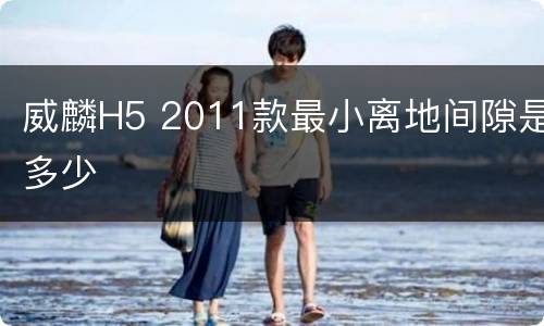 威麟H5 2011款最小离地间隙是多少