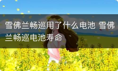 雪佛兰畅巡用了什么电池 雪佛兰畅巡电池寿命