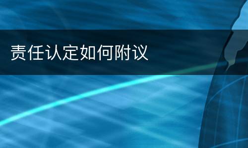 责任认定如何附议