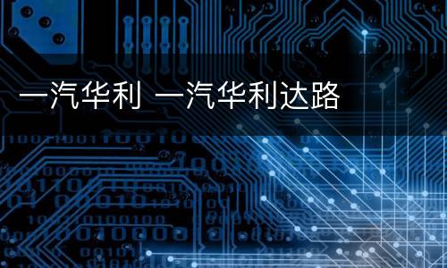 一汽华利 一汽华利达路