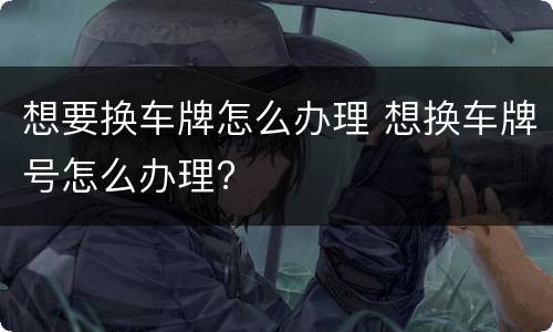 想要换车牌怎么办理 想换车牌号怎么办理?