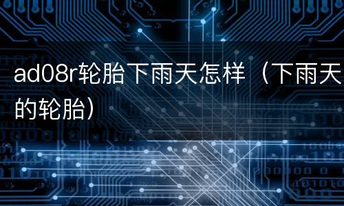 ad08r轮胎下雨天怎样（下雨天的轮胎）
